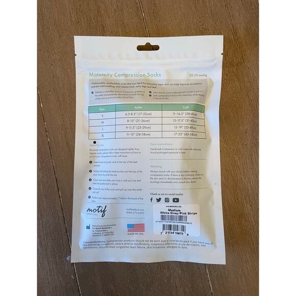 Motif Maternity Postpartum Compression Socks New Size Medium 3 Pack 0592B - Picture 8 of 9